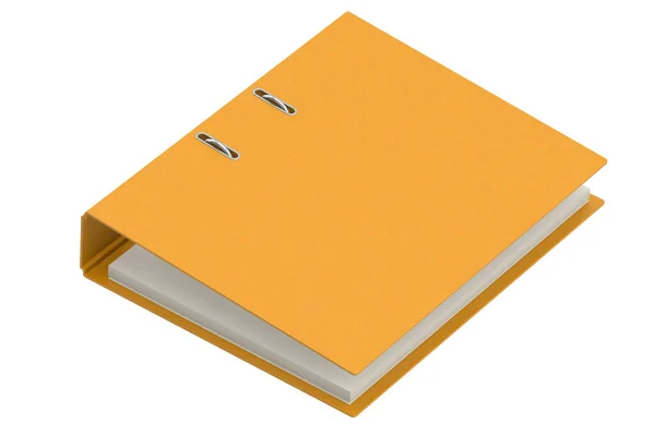 Жовта Папка Офісних Файлів Ізольована Візуалізація — стокове фото