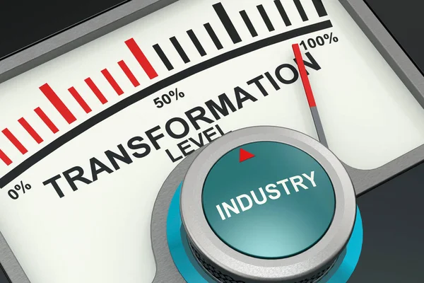 Indicator Voor Industriële Transformatie Niveau Concept Rendering — Stockfoto