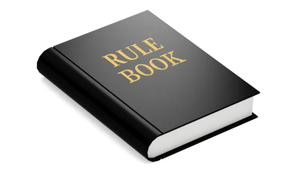 Regel Boekwoord Gedrukt Een Zwart Boek Weergave — Stockfoto