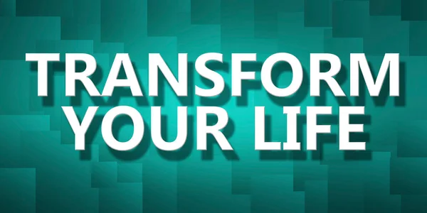 Transform Your Life Słowo Pikseli Tle Renderowania — Zdjęcie stockowe