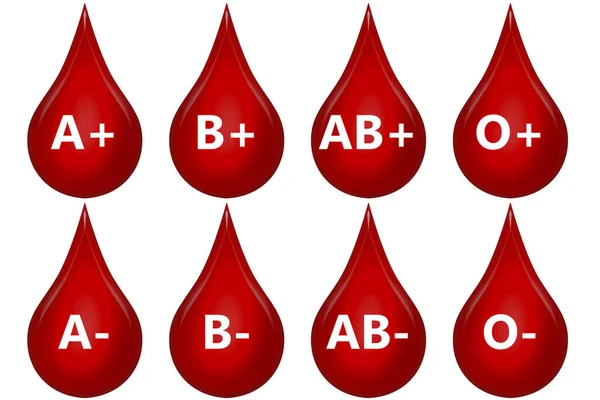 Blodgrupp Ikon Isolerad Vit Bakgrund Rendering — Stockfoto