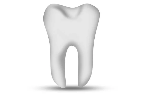 Zubní Ilustrace Izolované Bílém Pozadí Vykreslování — Stock fotografie