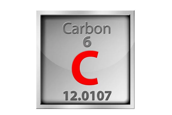 Periyodik Tabloda Karbon Materyali Boyutlu Görüntüleme — Stok fotoğraf