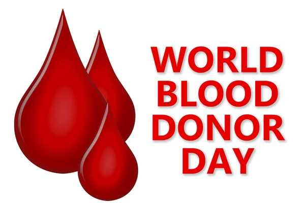 Dia Mundial Doador Sangue Isolado Renderização — Fotografia de Stock
