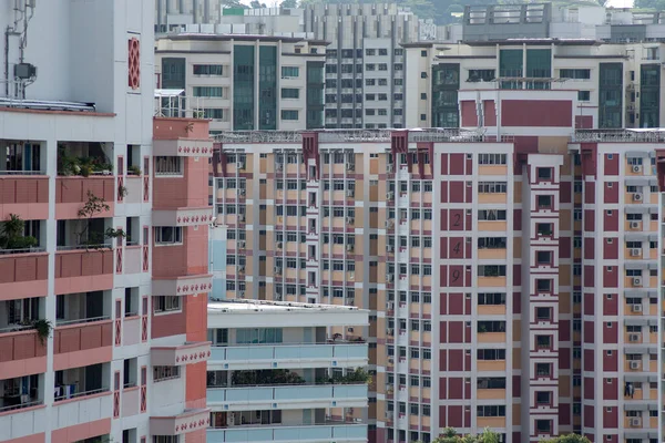 Singapur Feb 2023 Fachada Unidades Apartamentos Junta Desarrollo Habitacional Hdb —  Fotos de Stock