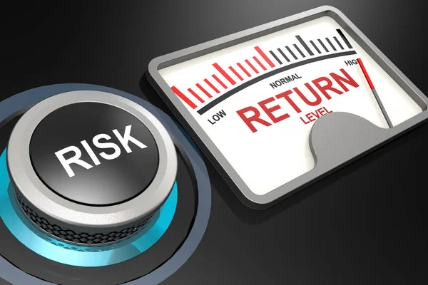 Indikator Für Risiko Und Renditekonzept Rendering — Stockfoto