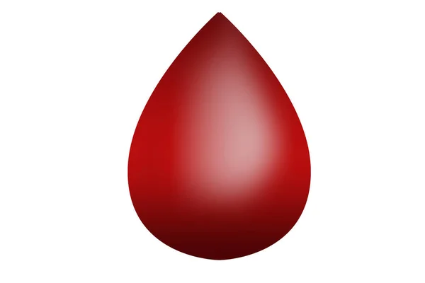 Forma Sangre Aislada Sobre Fondo Blanco Representación — Foto de Stock