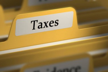 Vergi sekmesi olan dosya dizini, 3d oluşturma