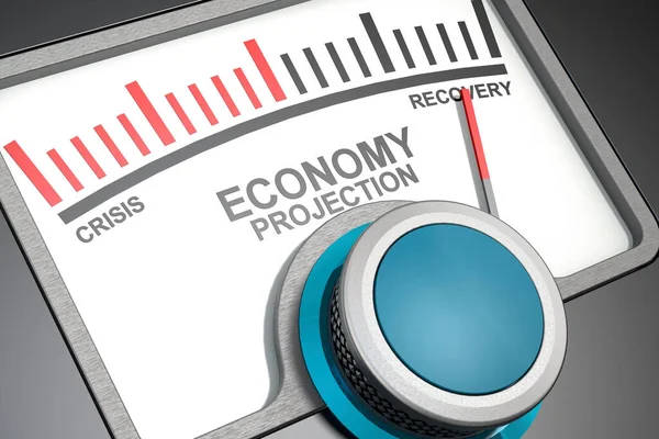 Indikator För Ekonomisk Prognos Med Ratt Återgivning — Stockfoto