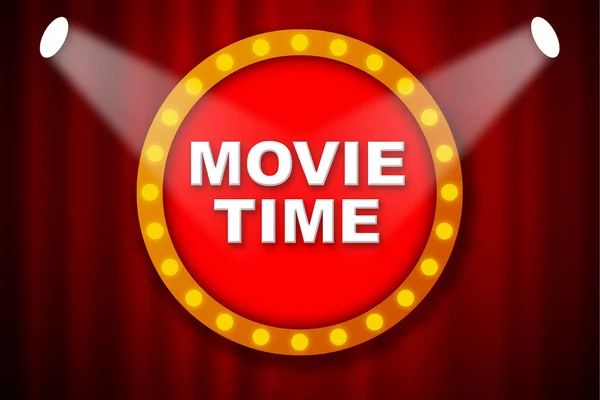 Movie Time Stage Design Spotlight Rendering — Stock Photo, Image