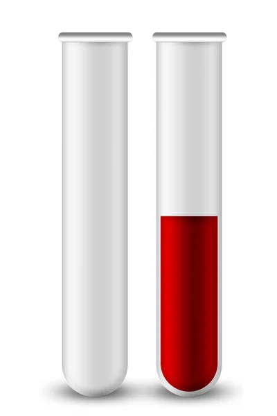 Tubo Ensayo Transparente Con Líquido Rojo Renderizado — Foto de Stock