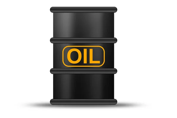 Black Metal Oil Barrel Isolated Rendering — Stock Photo, Image