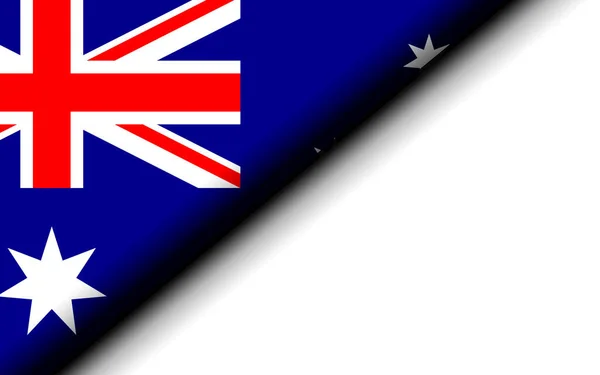 Bandeira Austrália Dobrada Meio Renderização — Fotografia de Stock