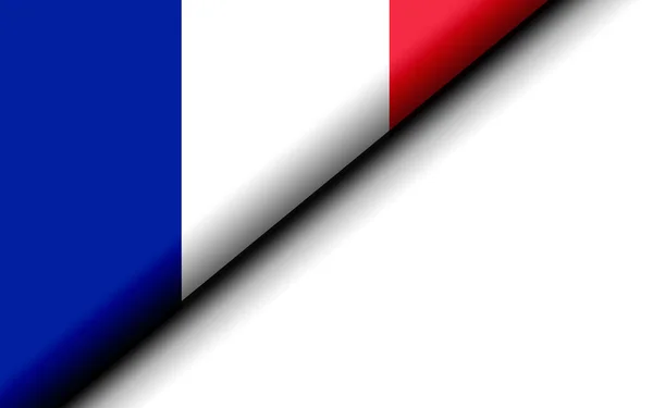 Francia Bandiera Piegata Metà Rendering — Foto Stock