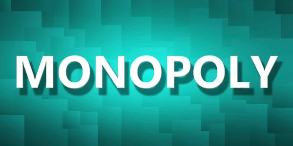 Monopol Auf Pixeligen Hintergrund Rendering — Stockfoto