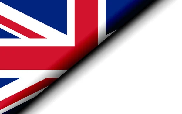 Bandera Del Reino Unido Doblada Por Mitad Renderizado — Foto de Stock