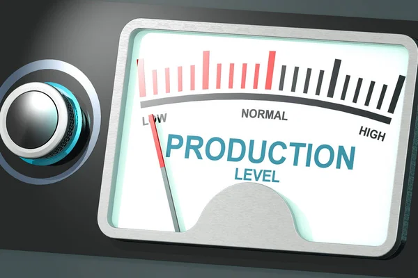 Indicator Low Production Level Rendering — Stock Photo, Image