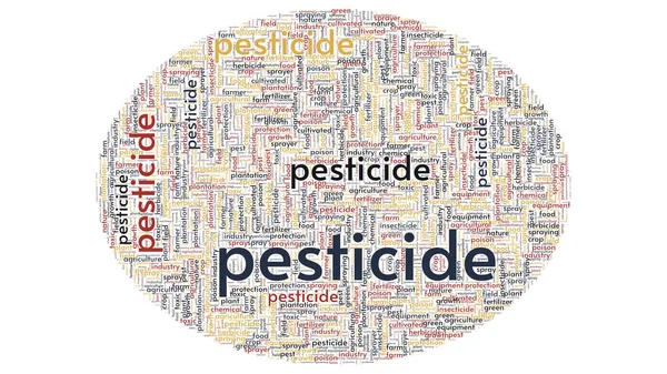 Nuvem Palavra Pesticida Com Fundo Branco Renderização — Fotografia de Stock