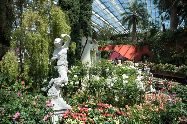 Singapour Juin 2023 Décoration Dans Dôme Fleurs Aux Jardins Près — Photo