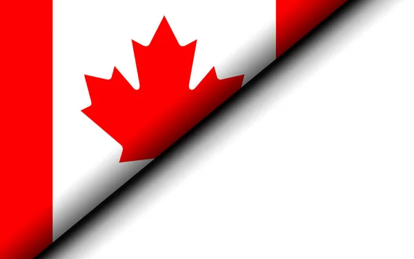 Kanada Flagge Zwei Hälften Gefaltet Rendering — Stockfoto