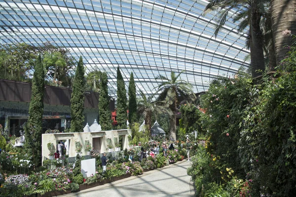 Singapur Jun 2023 Vista Interior Cúpula Las Flores Gardens Bay — Foto de Stock