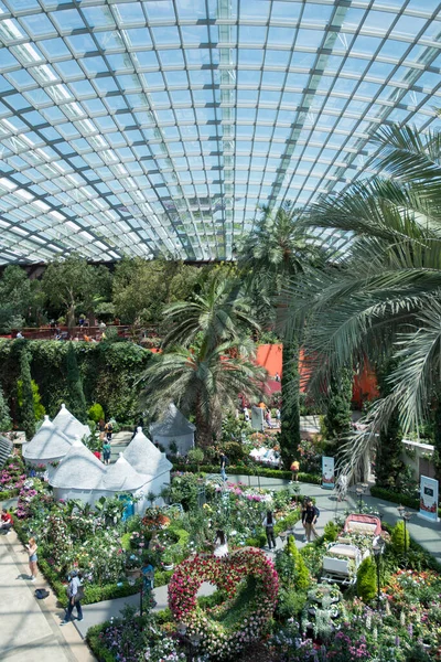 Singapour Jun 2023 Vue Intérieur Dôme Fleurs Aux Jardins Près — Photo