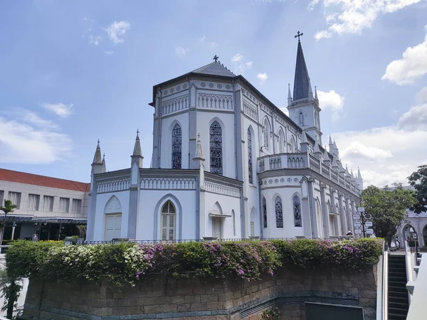 Singapur Juni 2023 Historisches Christliches Kloster Chijmes Singapur Beispiel Kolonialer — Stockfoto