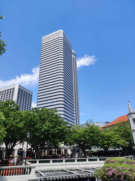 Сингапур Июня 2023 Года Вид Здание Раффлз Сити Расположенное Ратуше — стоковое фото