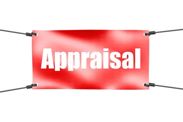 Appraisal Word Red Tie Banner Rendering — Stock Photo, Image