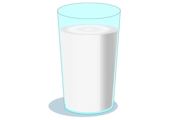 stock image Glass of milk isolated on white background, 3d rendering