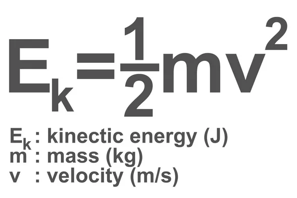 Fórmula Energía Cinética Aislada Renderizado —  Fotos de Stock