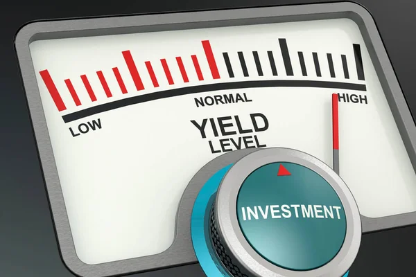 Indikator Für Das Investitionsrenditeniveau Rendering — Stockfoto