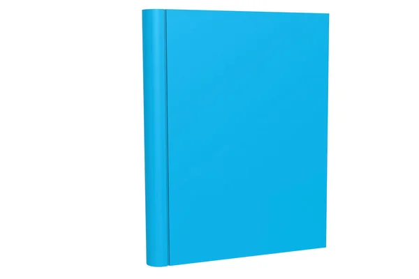 Libro Blu Isolato Sfondo Bianco Rendering — Foto Stock