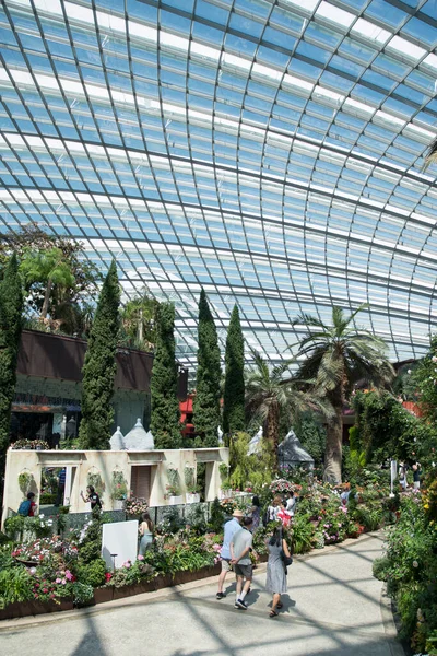 Singapore Giu 2023 Veduta Interna Della Cupola Dei Fiori Gardens — Foto Stock