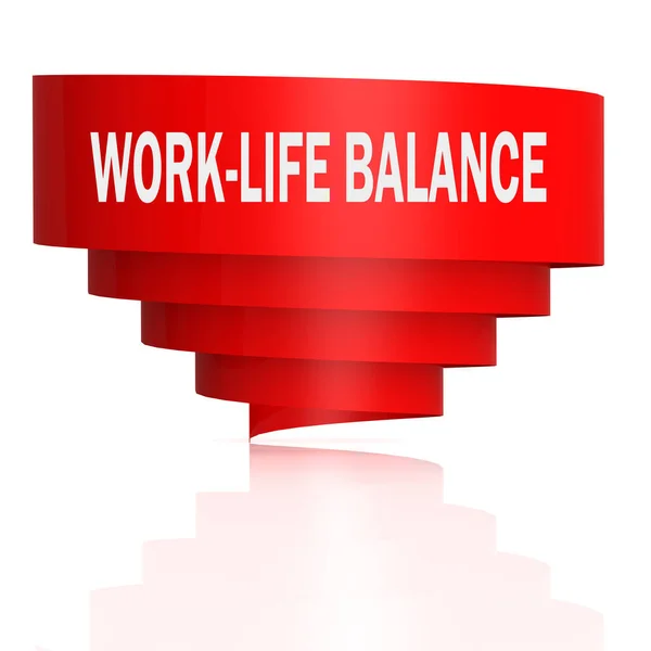 Work Life Balance Wort Mit Kurvenbanner Rendering — Stockfoto