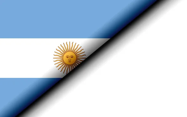 Argentinië Vlag Gevouwen Helft Weergave — Stockfoto