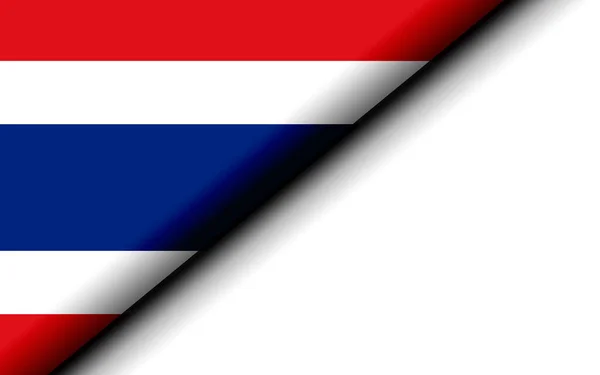 Bandeira Tailândia Dobrada Meio Renderização — Fotografia de Stock