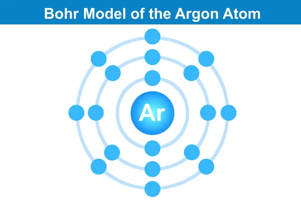 Модель Атома Аргона Рендеринг — стоковое фото