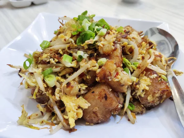Fried Rice Carrot Cake Bean Sprouts Malaysia Local Dish — Stock Photo, Image