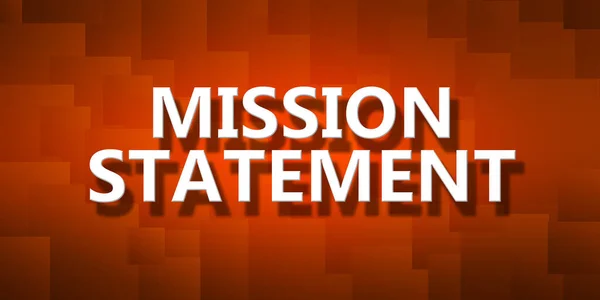 Mission Statement word on pixelated background, 3d rendering