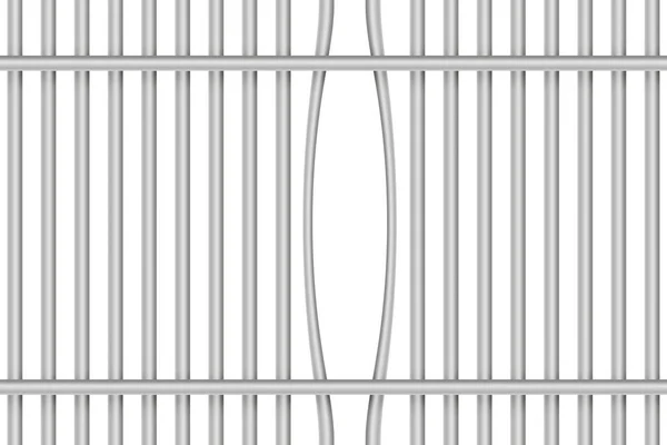 Тюрьма Изогнутые Металлические Стержни Решетки Изолированы Рендеринг — стоковое фото