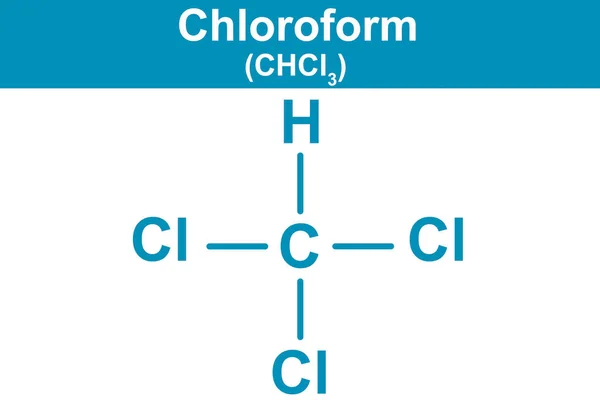 Ilustración Química Del Azul Del Cloroformo Representación —  Fotos de Stock