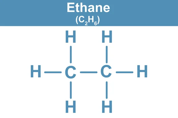Ilustración Química Etano Azul Renderizado —  Fotos de Stock