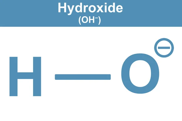 Ilustración Química Hidróxido Azul Renderizado —  Fotos de Stock