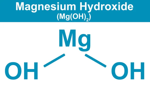 Химическая Иллюстрация Гидроксида Магния Синем Цвете Рендеринг — стоковое фото