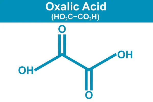 Ilustración Química Del Ácido Oxálico Azul Renderizado —  Fotos de Stock