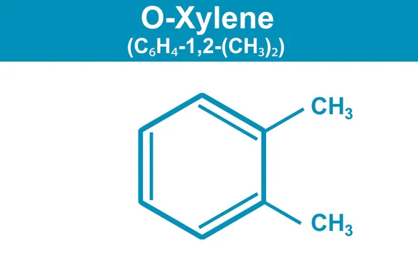 Ilustración Química Xileno C6H4 Ch3 Azul Renderizado —  Fotos de Stock