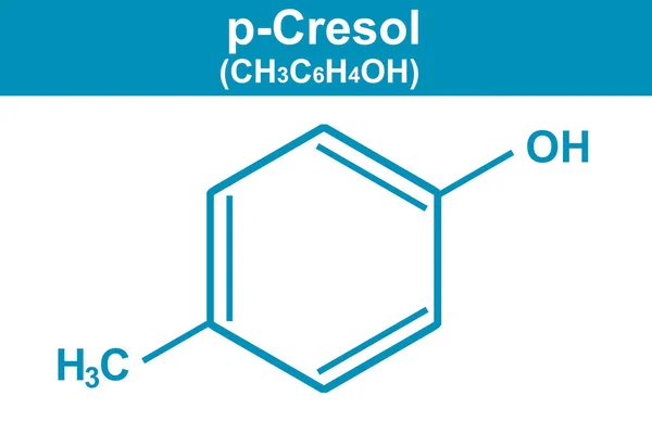 Ilustración Química Cresol Ch3C6H4Oh Azul Representación —  Fotos de Stock