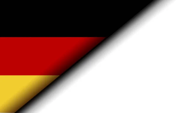 Germany Flag Folded Half Rendering — Stock Photo, Image