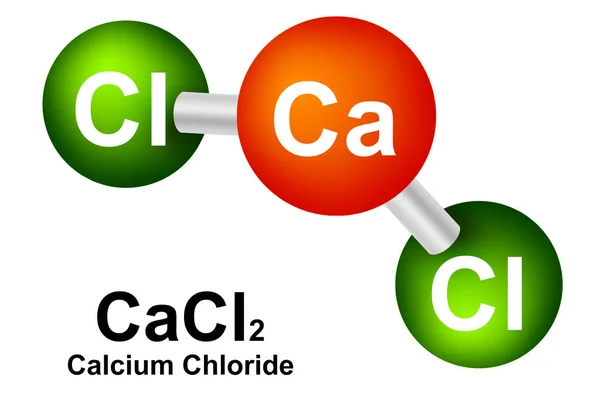 Molekulare Formel Von Calciumchlorid Rendering — Stockfoto